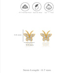 925 Silver Graceful Wings Kids Stud Earrings