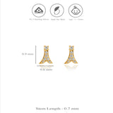 925 Silver Eiffel Elegance Stud Kid Earrings