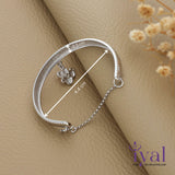 Silver Kada for Babies with Honey Bee Charm (Single)