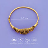 925 Silver Temple Jewellery Lakshmi Peacock Carved Bangle