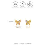 925 Silver Flutter Sparkle Kids Studs
