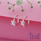 Shimmering Butterfly Silver Hoop Earring(3+ Yrs)