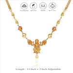 Annapoorna Devi 925 Silver Gold Polish Necklace