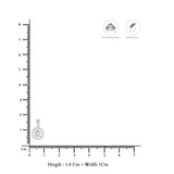 Sparkling White Oval Silver Pendant Set for Women & Teen