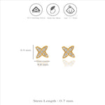 Sparkling X 925 Silver Kids Stud Earrings