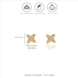 Sparkling X 925 Silver Kids Stud Earrings