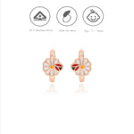 Chirpy Daisy 925 Sterling Silver Kids Hoop Earrings