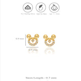 925 Silver Minnie Charm Kids Studs