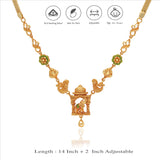 Antique Gold-Tone 925 Silver Elephant Necklace