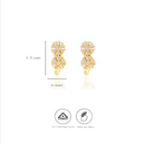 Pure 925 Silver Floral J-Shaped Earrings