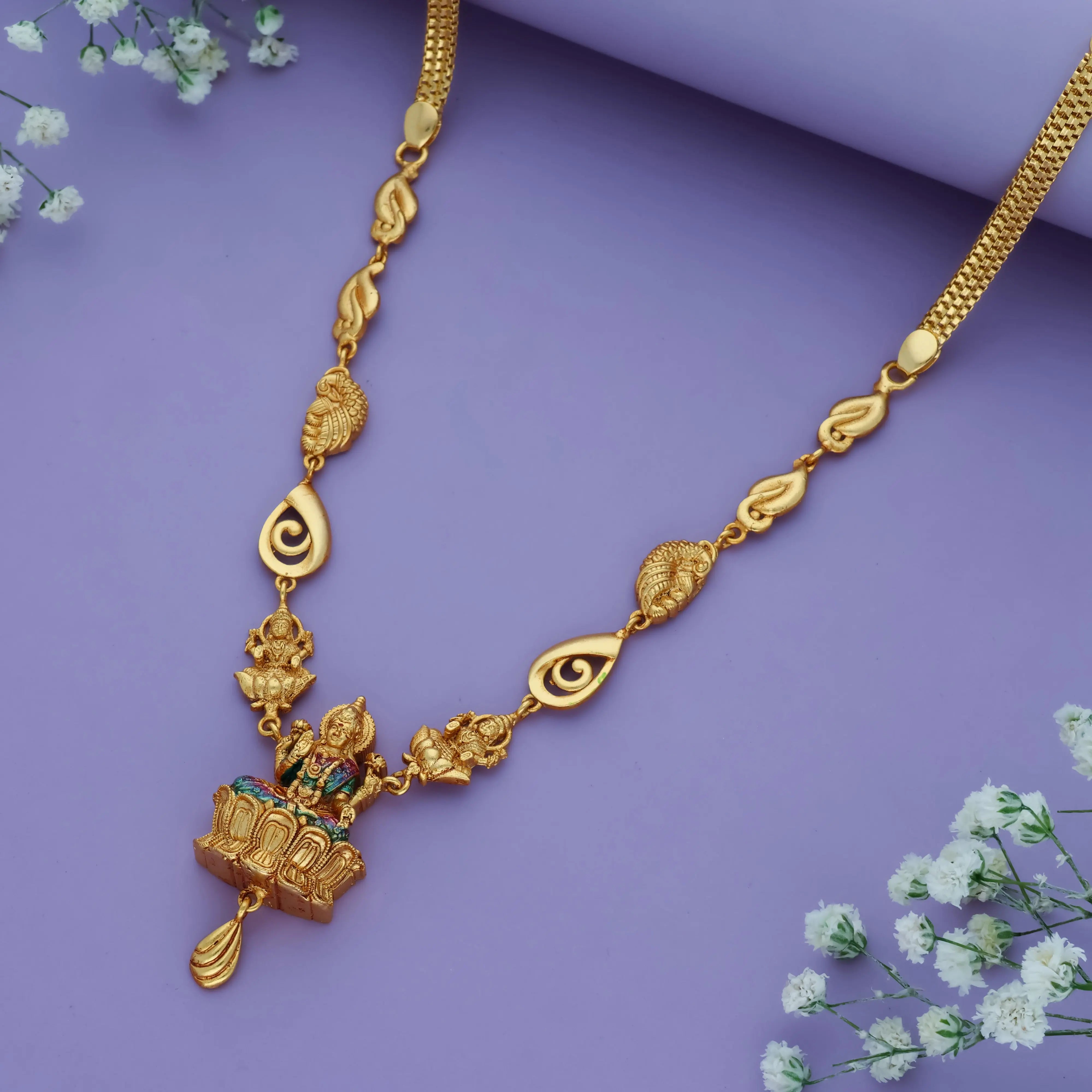 Devi Darshan 925 Silver Temple Necklace