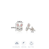 Cute Bunny 925 Silver Stud for Kids & Teen(5+ Yrs)
