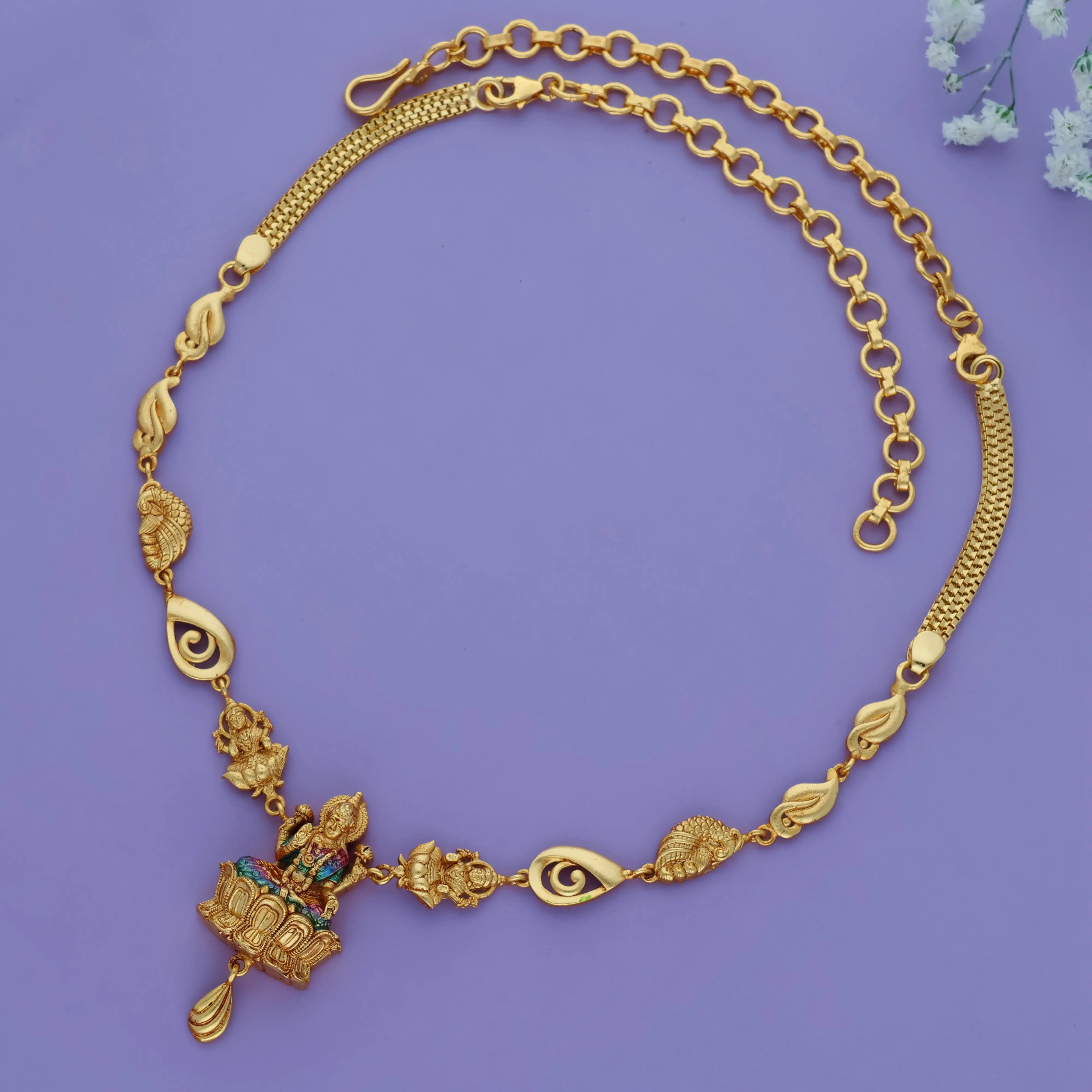 Devi Darshan 925 Silver Temple Necklace