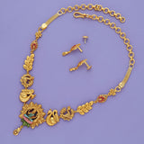 Shree Lakshmi Heritage 925 Silver Gold Polish Necklace Set