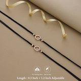 Minimalist Black Cord Rose Gold Silver Anklet