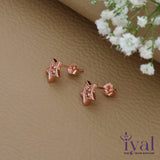 Sparkling Star Rose Gold Polish 925 Silver Stud
