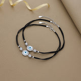 Evil Eye Thread 925 Silver Anklet