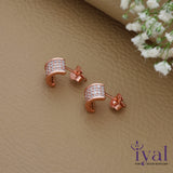 Enchanting Rose Gold Polish 925 Silver Stud
