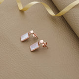 Geometric Glow Rose Gold 925 Silver Drop Earring
