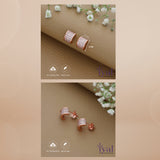 Enchanting Rose Gold Polish 925 Silver Stud