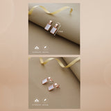 Geometric Glow Rose Gold 925 Silver Drop Earring
