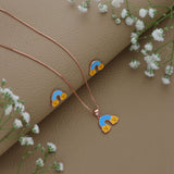 Rainbow Glow Rose Gold Polish 925 Silver Kids Chain Pendent(3+ Years)