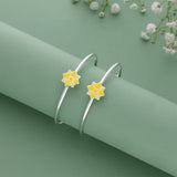 Rich Sunflower Adjustable 925 Silver Kid Bangle(0 - 5Yrs)