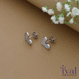 Pure Heart Rose Gold Polish 925 Silver Stud
