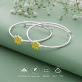 Rich Sunflower Adjustable 925 Silver Kid Bangle(0 - 5Yrs)