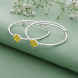 Rich Sunflower Adjustable 925 Silver Kid Bangle(0 - 5Yrs)