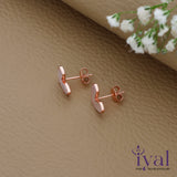 Pure Heart Rose Gold Polish 925 Silver Stud