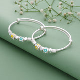 Scintillating Adjustable 999 Silver Kid Bangle(0 - 6Yrs)