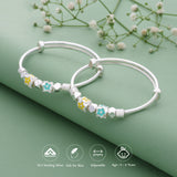 Scintillating Adjustable 999 Silver Kid Bangle(0 - 6Yrs)