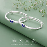 Beautiful Butterfly Adjustable 999 Silver Kid Bangle(0 - 6Yrs)