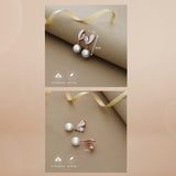 Shimmering Rose Gold 925 Silver Drop Earring