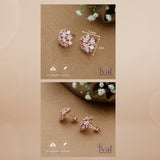 Lovely Garland Rose Gold Polish 925 Silver Stud