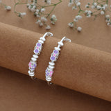 Purple Bow Adjustable 925 Silver Kid Bangle(0 - 6Yrs)