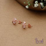 Trail Rose Gold Polish 925 Silver Stud