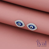 Adorable Evil Eye Silver Stud