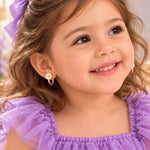 Petal Pop 925 Silver Kids Hoop Earrings