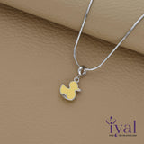 Yello Duck Silver Pendent with Chain