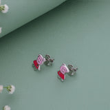 925 Sterling Silver Peppa Pig Studs for Kids (3+ Yrs)