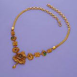 Ananta Lakshmi Temple 925 Silver Gold Polish Necklace