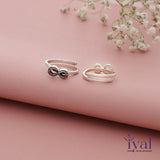 Infinity oxidized adjustable Silver Toering