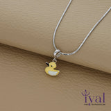 Yello Duck Silver Pendent with Chain