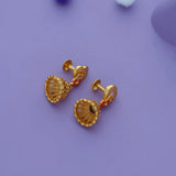 Pure 925 Silver Gold Plated Heart Design Jhumkas