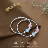 Cloud Flower Adjustable 999 Silver Kid Bangle(0 - 6Yrs)