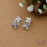 Two Step Flower 925 Silver Stud