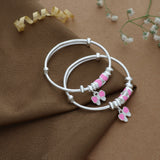 Butterfly Charm Adjustable 999 Silver Kid Bangle(0 - 6Yrs)