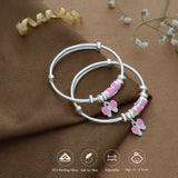 Butterfly Charm Adjustable 999 Silver Kid Bangle(0 - 6Yrs)